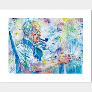 CARL JUNG - watercolor portrait .3 Posters and Art